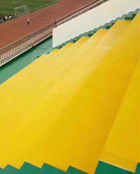 西区球场台阶翻新修补改造